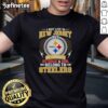Alt Text: Pretty Pittsburgh Steelers T-shirt - I may live in New Jersey, but my heart belongs to the Steelers on Sundays.