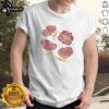 Pretty red poppy floral Fck Trump T-shirt design featuring vibrant flowers and bold lettering for political statement.