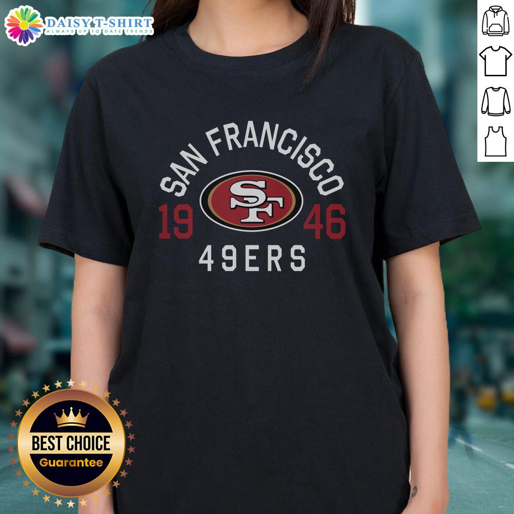 Pretty San Francisco 49Ers Heritage Print Ladies Tee Pretty San Francisco 49ers Heritage Print Ladies Tee in vibrant colors, showcasing team spirit and style.