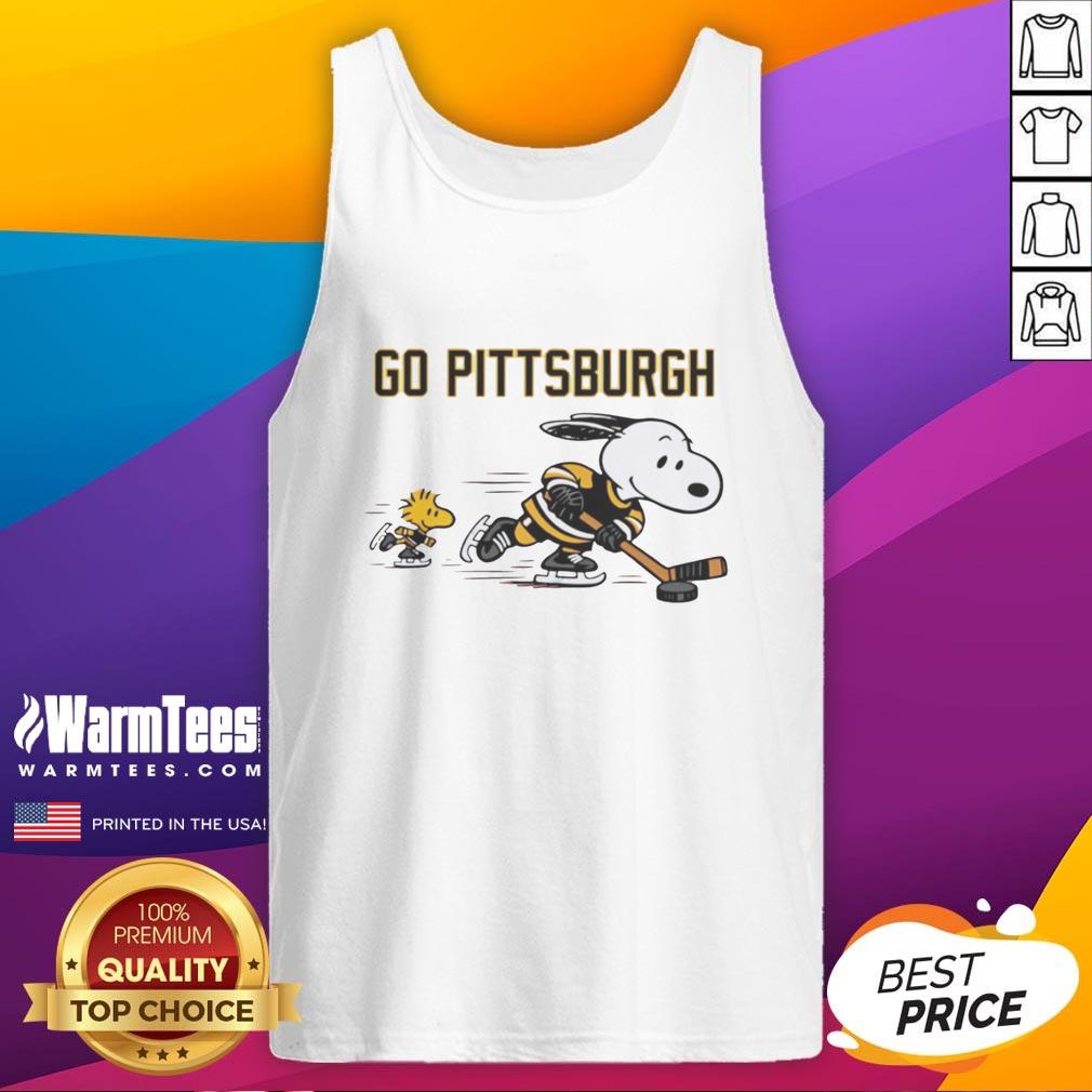 pretty-snoopy-and-woodstock-cheer-for-pittsburgh-penguins-go-pittsburgh-tank-top Alt Text: Cheerful Snoopy and Woodstock in Pittsburgh Penguins tank top, celebrating the team's spirit and fan pride.