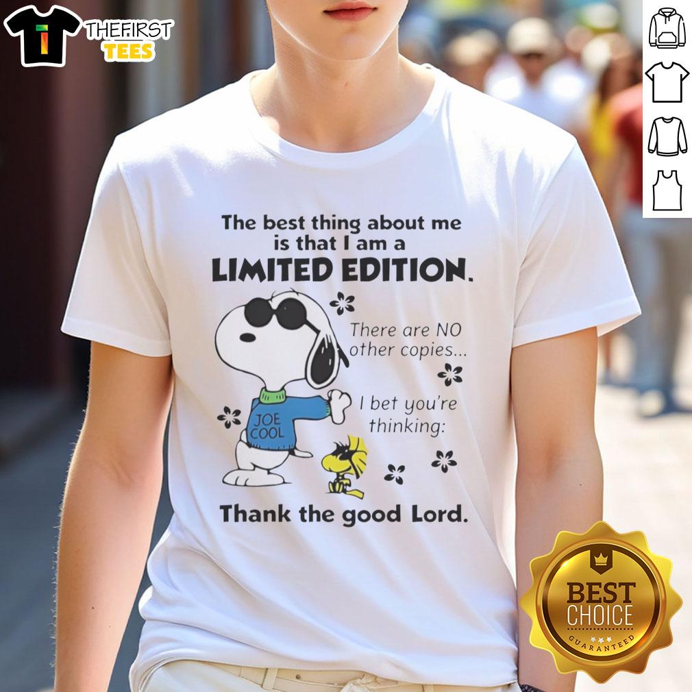 pretty-snoopy-the-best-thing-about-me-is-that-i-am-a-limited-edition-there-are-no-other-copies-t-shirt-1 Alt Text: Pretty Snoopy t-shirt featuring 'The Best Thing About Me Is That I Am A Limited Edition' slogan in vibrant colors.