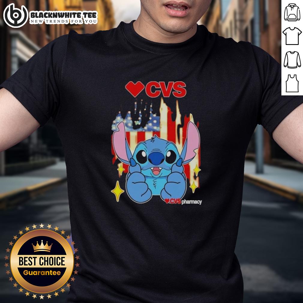 Pretty Stitch Like Cvs Pharmacy Usa Flag T Shirt Alt Text: Pretty Stitch USA Flag T-Shirt inspired by CVS Pharmacy design, featuring vibrant colors and a stylish look.