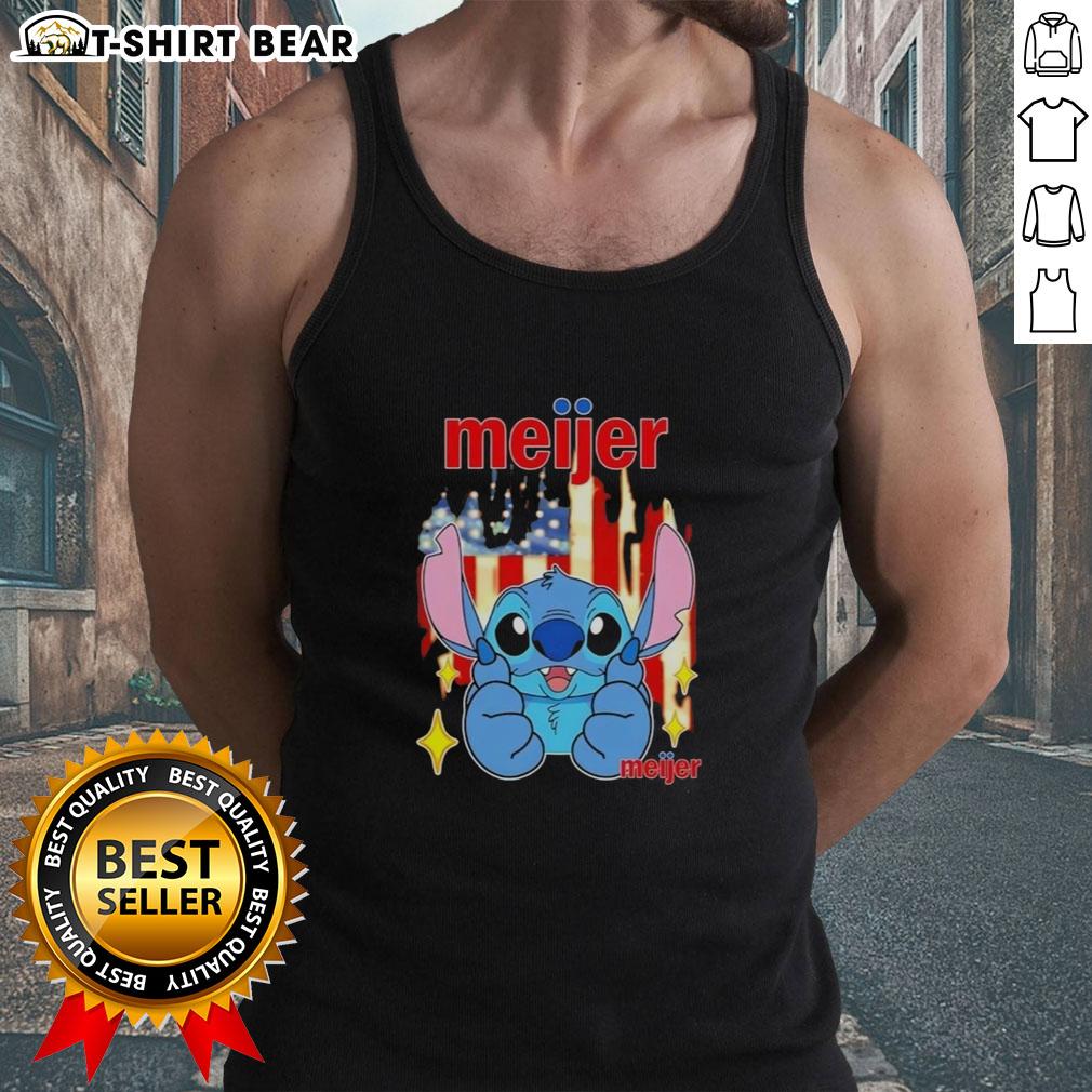 Pretty Stitch Like Meijer Usa Flag Tank Top Pretty Stitch USA flag tank top featuring vibrant colors and stylish design, perfect for patriotic summer outfits.