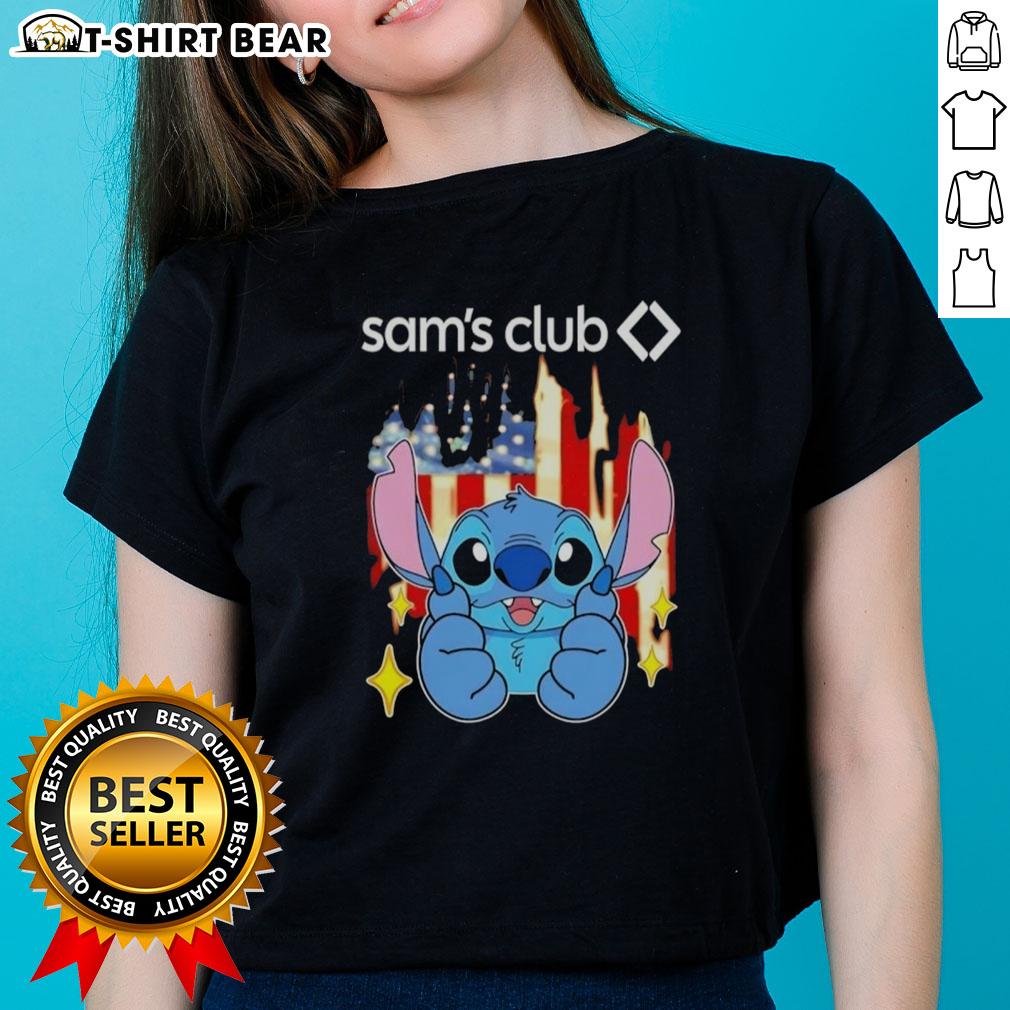 Pretty Stitch Like Sams Club Usa Flag Ladies Tee Pretty Stitch Like Sam's Club USA Flag Ladies Tee featuring a stylish design and vibrant colors for patriotic fashion.