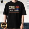 Pretty Tech Support Is My Cardio T-Shirt featuring a stylish design for tech lovers and fitness enthusiasts.