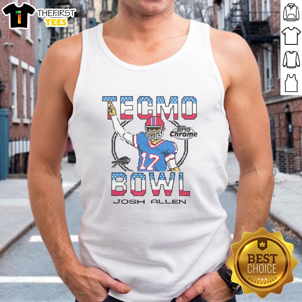 pretty-tecmo-bowl-x-topps-chrome-bill-josh-allen-tank-top Pretty Tecmo Bowl X Topps Chrome tank top featuring Josh Allen, perfect for football fans and collectors.
