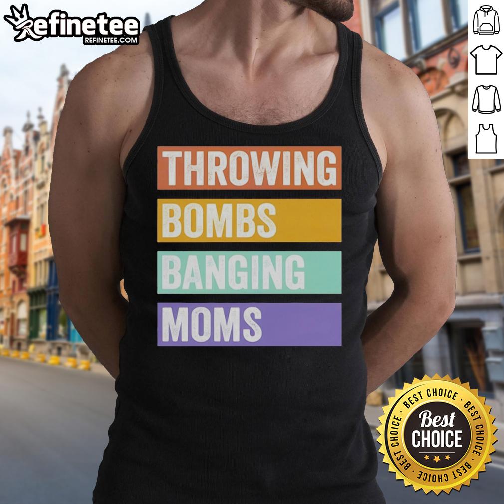 pretty-throwing-bombs-banging-moms-retro-tank-top Pretty Throwing Bombs Banging Moms retro tank top in vibrant colors, perfect for casual summer outfits.