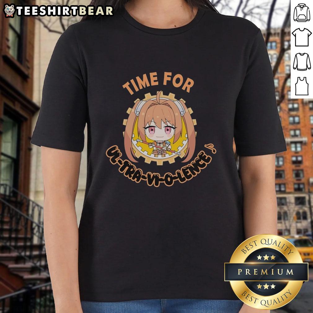 pretty-time-for-ul-tra-vi-o-lence-anime-ladies-tee Pretty Time for Ul Tra Vi O Lence anime ladies tee featuring vibrant graphics of popular anime characters.