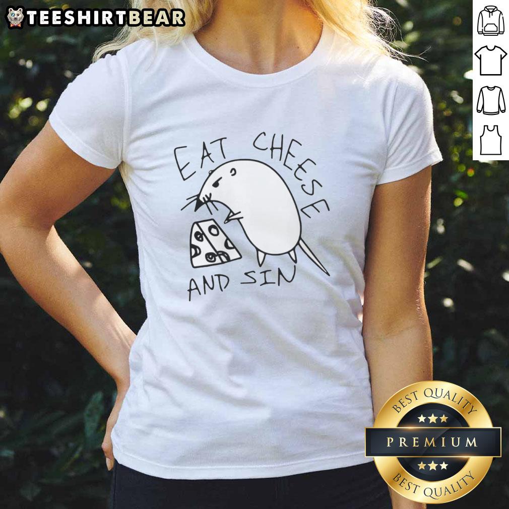 pretty-tokyocanvas-eat-cheese-and-sin-meme-ladies-tee Pretty Tokyo Canvas Eat Cheese And Sin meme ladies tee featuring a fun graphic design and vibrant colors.