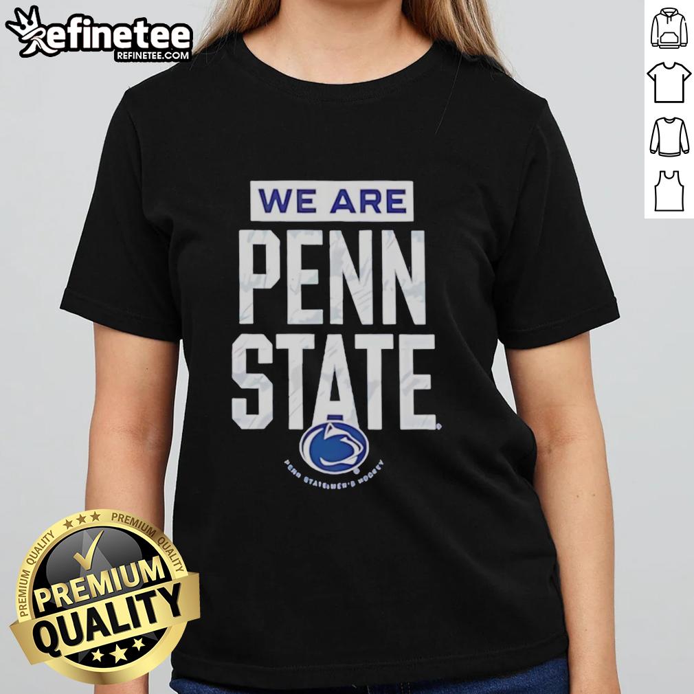 pretty-we-are-penn-state-nittany-lions-hockey-logo-ladies-tee Alt Text: Stylish ladies tee featuring the Penn State Nittany Lions hockey logo, perfect for fans and casual wear.