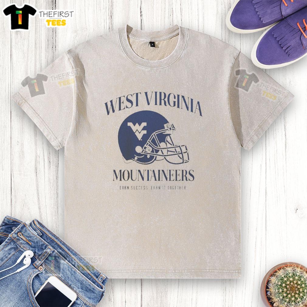 pretty-west-virginia-mountaineers-earn-success-earn-it-together-washed-t-shirt Alt Text: Pretty West Virginia Mountaineers 'Earn It Together' washed t-shirt, showcasing team spirit and stylish design.