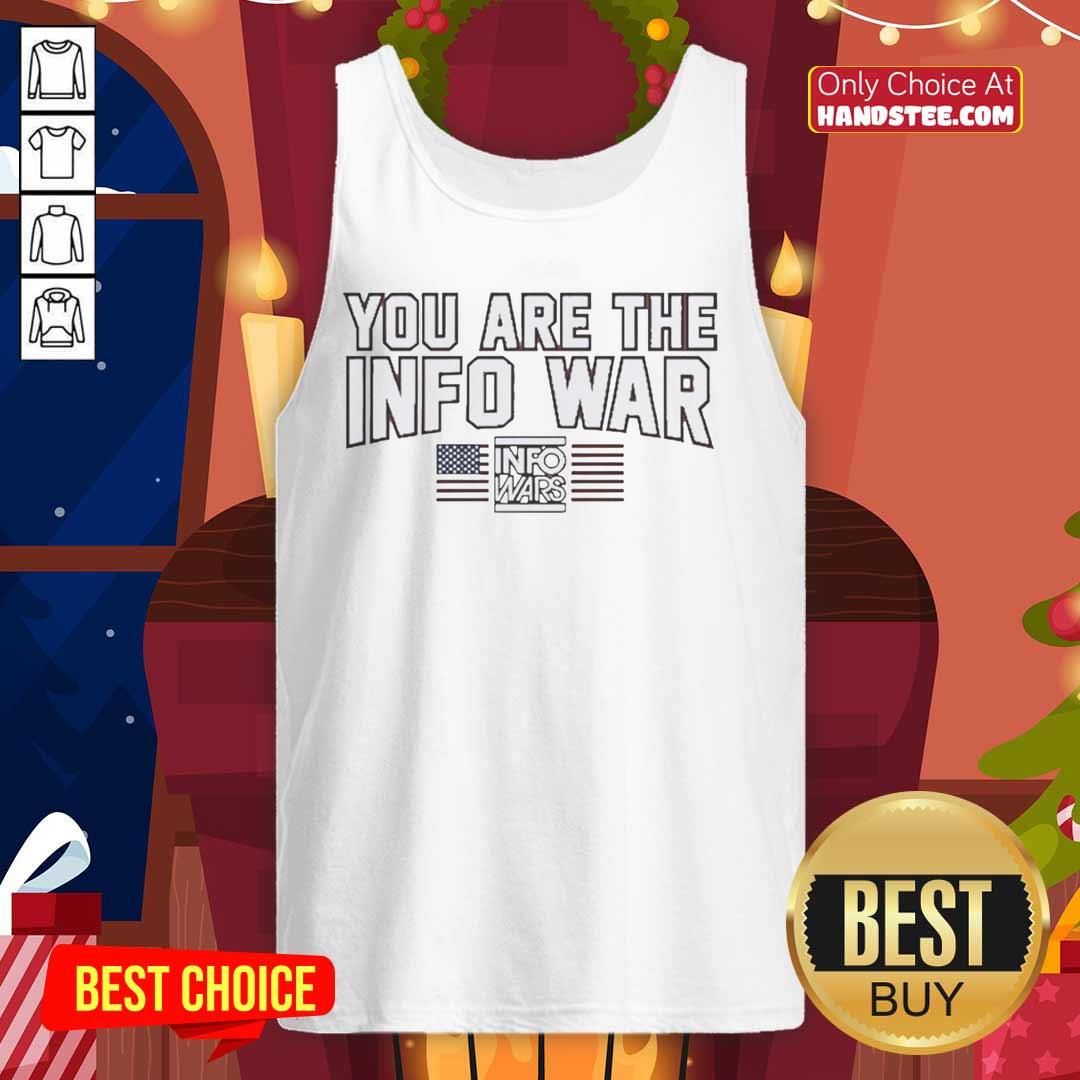 pretty-you-are-the-info-war-info-wars-american-flag-tank-top Stylish tank top featuring the American flag and 'You Are The Info War' design from Info Wars collection.