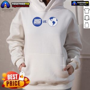 Awesome New York Giants Nation Vs. The World Hoodie showcasing team spirit and stylish design for fans.