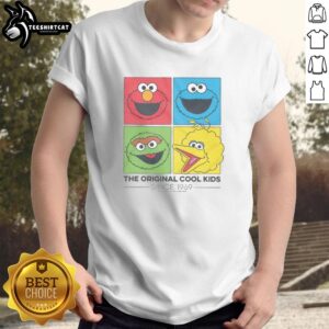 Nice Sesame Street The Original Cool Kids Since 1969 T-Shirt featuring iconic characters in vibrant colors.