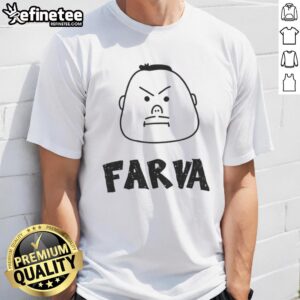 Cartoon-style big head drawing for Awesome Farva Bachelor Party T-Shirt, perfect for celebrating a memorable event.