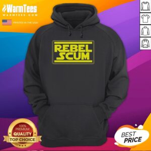 Awesome Rebel Scum Inspired by Star Wars Logo Hoodie in black with bold graphic design for fans of the franchise.