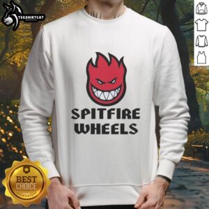 Original Spitfire Wheels logo sweatshirt featuring a bold graphic design in vibrant colors for skate enthusiasts.