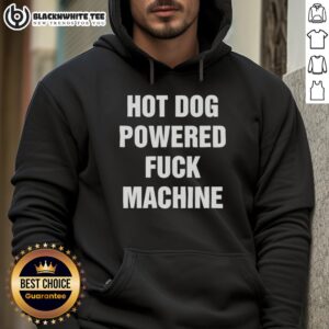 Alt Text: Good Hot Dog Powered Fck Machine Hoodie featuring a quirky design and vibrant colors, perfect for casual wear.