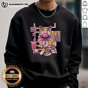 Cozy Official Cat On Time Sweatshirt featuring a playful cat design, perfect for cat lovers and casual wear.