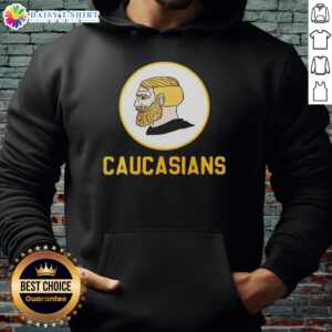 Alt Text: Hot Yes Chad Caucasians logo hoodie featuring a stylish design and vibrant colors, perfect for casual wear.