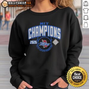 Alt Text: Awesome Tulsa Golden Hurricane 2026 Men's Basketball NIT Champions sweatshirt featuring team colors and logo.