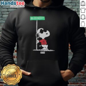 Alt Text: Official Snoopy Kith for Peanuts Joe Cool street hoodie featuring a stylish design and vibrant colors.