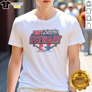 Alt Text: Official Nitromall Tony Stewart Smoke Americana T-Shirt featuring vibrant graphics and patriotic design elements.