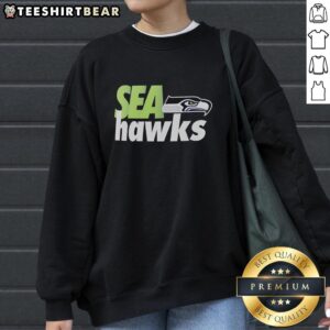 Original Seattle Seahawks Football Logo on a Basic Sweatshirt, perfect for fans and casual wear.