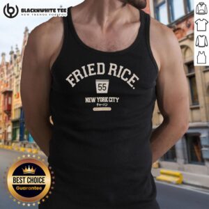 Alt Text: Official Fried Rice New York City tank top featuring a stylish design, perfect for summer casual wear.