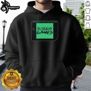 Alt Text: Official Kinda Funny Games dot matrix hoodie with stereo sound design, perfect for gamers and Kinda Funny fans.