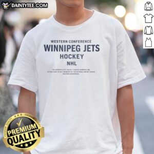 Winnipeg Jets NHL T-shirt featuring a stylish Western Conference design, perfect for hockey fans.