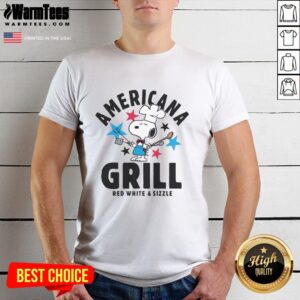 Alt Text: Awesome Women's Peanuts Americana Grill Cropped Graphic T-Shirt featuring colorful cartoon design and stylish fit.