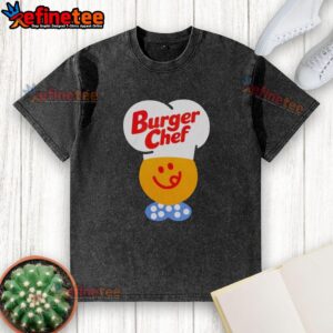 Original Vintage Burger Chef Washed T-Shirt featuring retro burger graphics and a classic fit for casual wear.