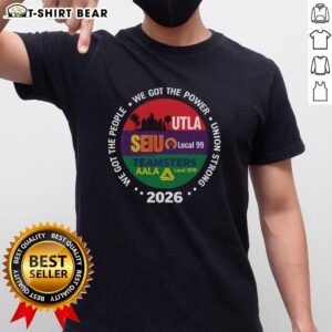 Pretty Utla Seiu Aala Labor Movement T-Shirt featuring bold graphics and vibrant colors, symbolizing labor solidarity.