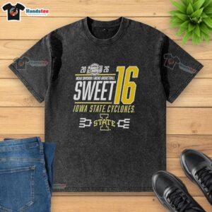 Alt Text: Premium Iowa State Cyclones 2026 NCAA DI March Madness Sweet 16 washed t-shirt in vibrant colors.