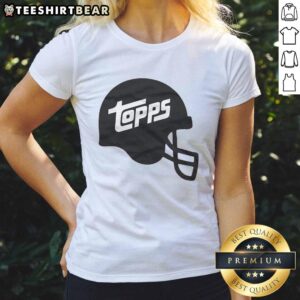 Stylish Nice Topps Football Helmet Ladies Tee, featuring a trendy design perfect for football fans and casual wear.