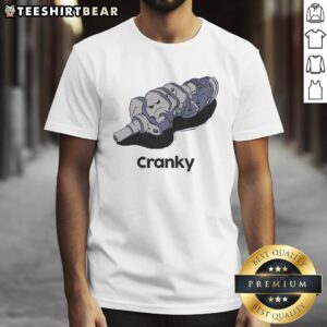 Alt Text: Funny Mr Cranky! Vi T-Shirt featuring a humorous design and vibrant colors, perfect for casual wear.