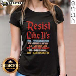 Nice Resist Like It's 2789 1848 1875 1943 1989 2020 Ladies Tee featuring a stylish design for women's casual wear.