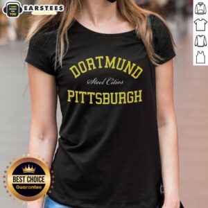 Good Dortmund Pittsburgh Steel Cities Ladies Tee featuring a stylish design for fans of both cities.
