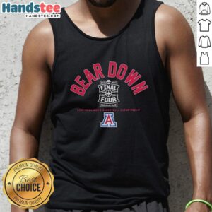 Original Arizona Wildcats MBB Bear Down 2026 Final Four tank top showcasing team spirit and NCAA pride.