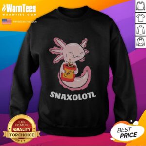 Adorable Cute Snaxolotl Chips sweatshirt featuring a playful axolotl design, perfect for cozy casual wear.