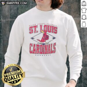 Hot St. Louis Cardinals Major League Baseball Cooperstown Diamond Sweatshirt in vibrant red with team logo.