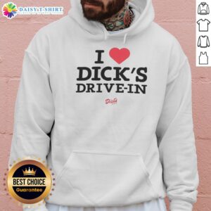 Alt Text: Awesome I Heart Dicks Drive-In Hoodie featuring bold graphics and a comfortable fit, perfect for casual wear.