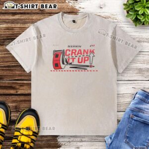 Alt Text: Premium Carolina Hurricanes Crank It Up Washed T-Shirt in vibrant red, showcasing team spirit and casual style for fans.