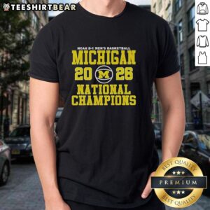 Top Michigan Wolverines NCAA D-1 Men's Basketball National Champions 2026 T-Shirt featuring bold team graphics.