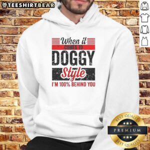 Retro hoodie featuring funny doggy style graphic, perfect for pet lovers who appreciate humor and comfort.
