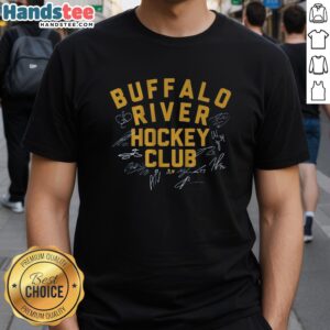 Nice Buffalo River Hockey Club T-Shirt featuring vibrant design and logo perfect for fans and players of all ages.