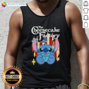 Good Stitch USA flag tank top inspired by The Cheesecake Factory, perfect for summer outings and patriotic events.