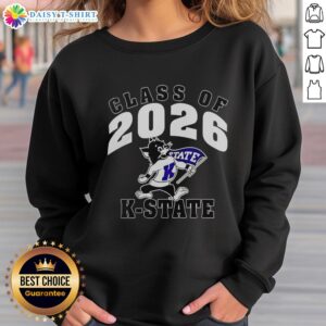 Good NCAA K-State Wildcats Class of 2026 sweatshirt in purple, perfect for fans celebrating their school spirit.