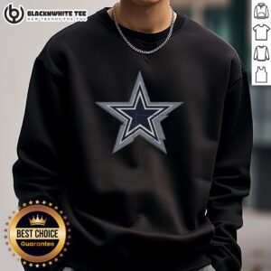 Official Dallas Cowboys Rivet Logo Sweatshirt featuring the iconic team logo on a stylish navy background.